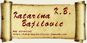 Katarina Bajilović vizit kartica